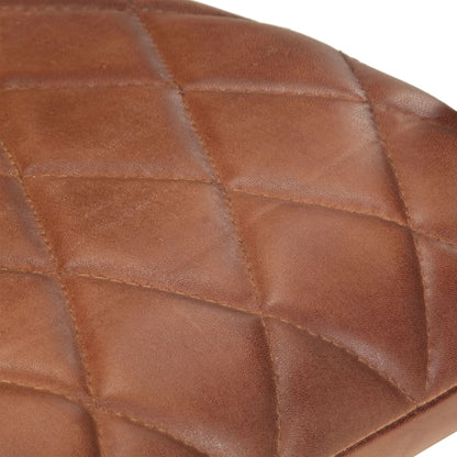 Eetkamerstoelen 4 st echt leer bruin
