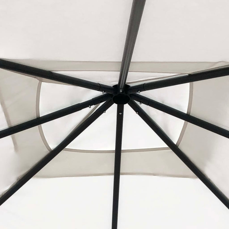 Prieel 160 G/M² 3X3X2,6 M Kleurig 3 x 3 x 2.6 m Crème Zonder zijwand
