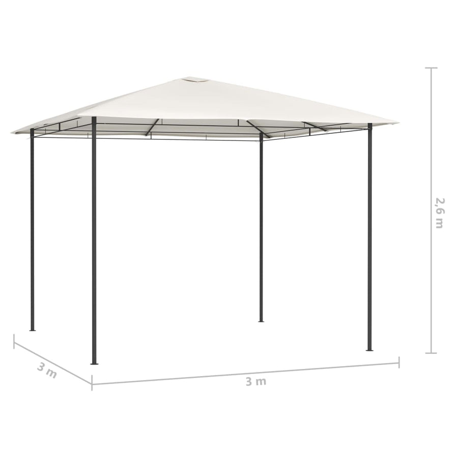 Prieel 160 G/M² 3X3X2,6 M Kleurig 3 x 3 x 2.6 m Crème Zonder zijwand