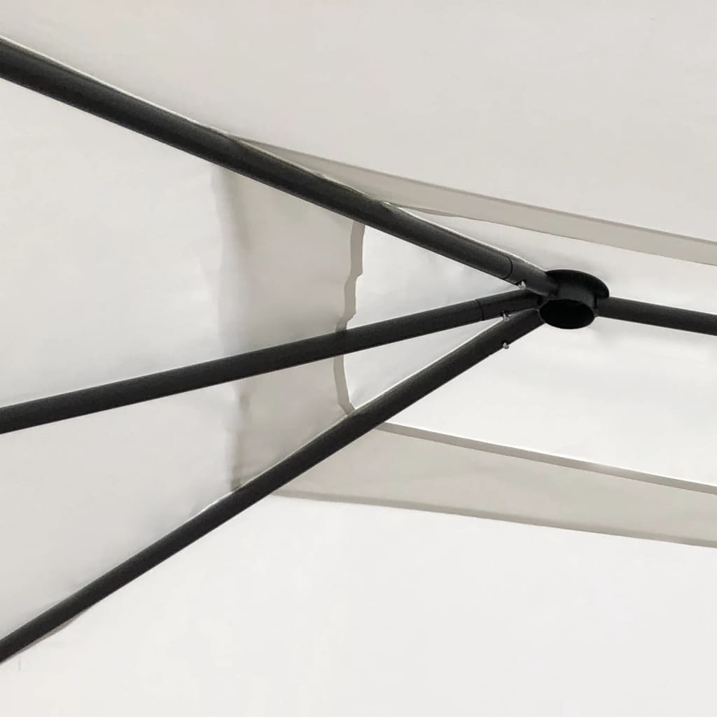 Prieel Met Paalhoezen 160 G/M² 3X4X2,6 M Kleurig 3 x 4 x 2.6 m Crème Met zijwand