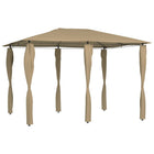 Prieel 3x4x2.6 m taupe met paalhoezen