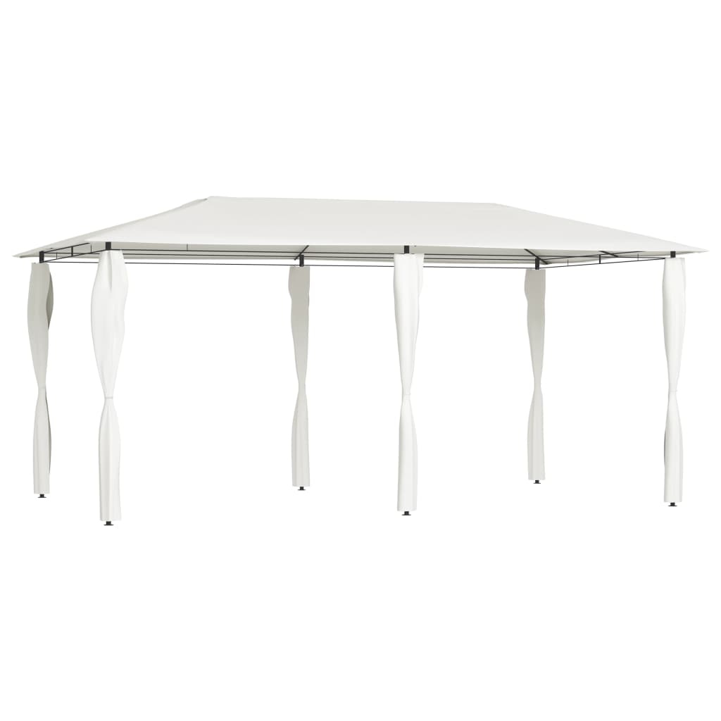Prieel Met Paalhoezen 160 G/M² 3X6X2,6 M Kleurig 3 x 6 x 2.6 m Crème Met zijwand