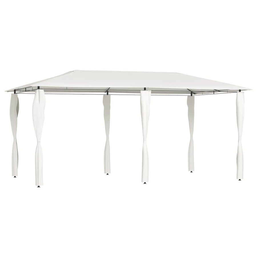 Prieel Met Paalhoezen 160 G/M² 3X6X2,6 M Kleurig 3 x 6 x 2.6 m Crème Met zijwand
