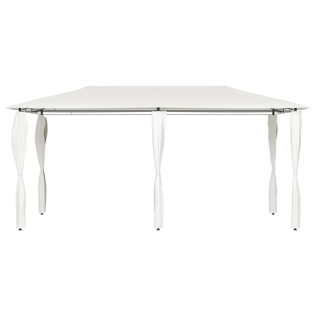 Prieel Met Paalhoezen 160 G/M² 3X6X2,6 M Kleurig 3 x 6 x 2.6 m Crème Met zijwand