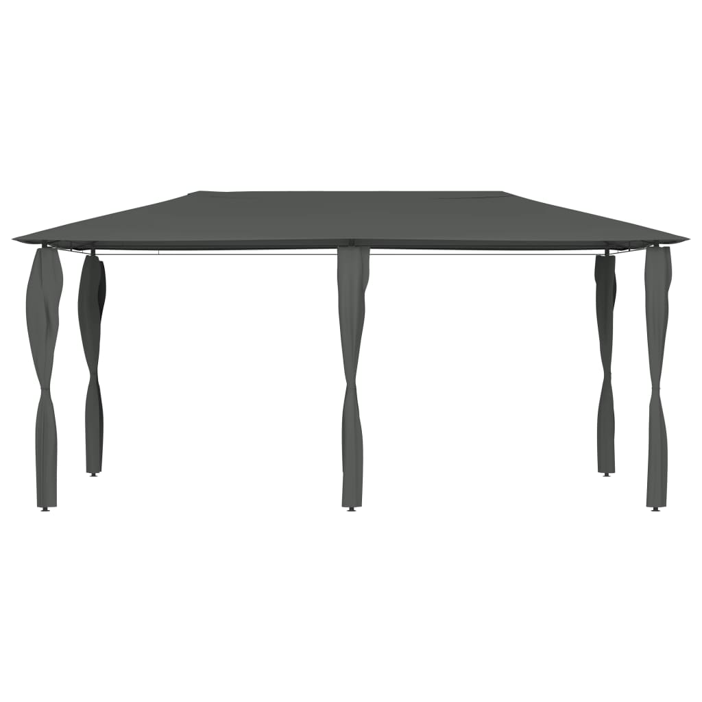 Prieel Met Paalhoezen 160 G/M² 3X6X2,6 M Kleurig 3 x 6 x 2.6 m Antraciet Met zijwand