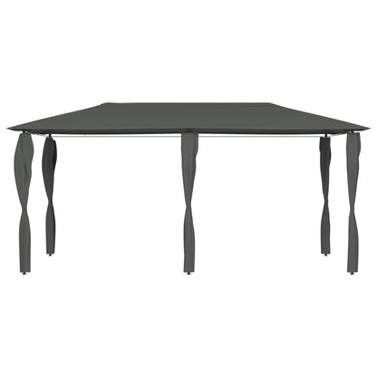Prieel Met Paalhoezen 160 G/M² 3X6X2,6 M Kleurig 3 x 6 x 2.6 m Antraciet Met zijwand