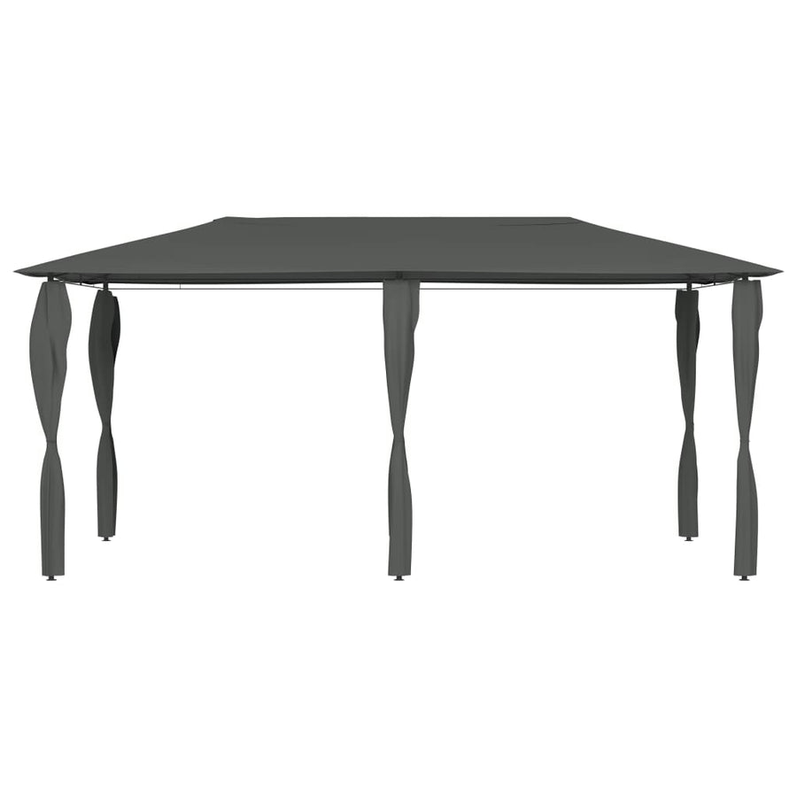 Prieel Met Paalhoezen 160 G/M² 3X6X2,6 M Kleurig 3 x 6 x 2.6 m Antraciet Met zijwand
