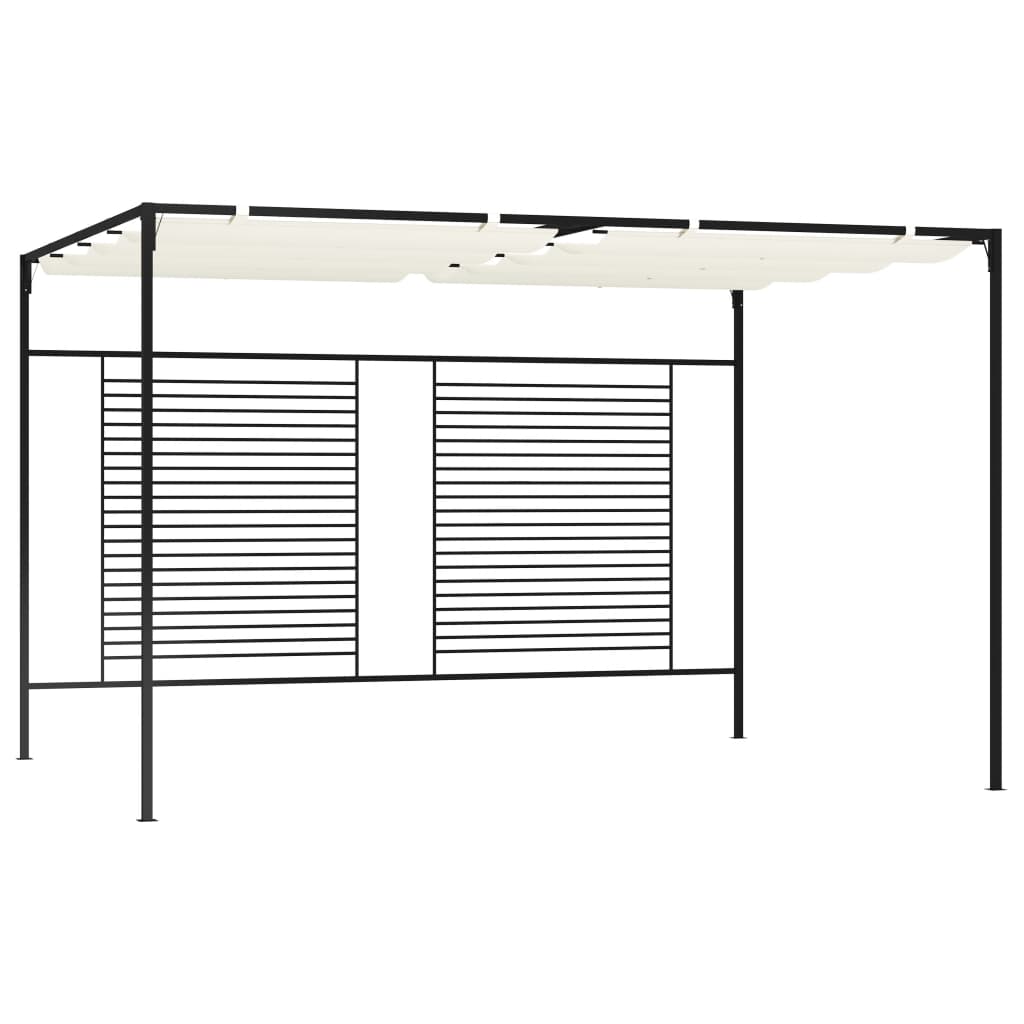 Prieel Met Uittrekbaar Dak 180 G/M² 3X4X2,3 M Kleurig Crème