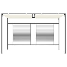 Prieel Met Uittrekbaar Dak 180 G/M² 3X4X2,3 M Kleurig Crème