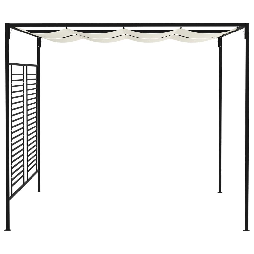 Prieel Met Uittrekbaar Dak 180 G/M² 3X4X2,3 M Kleurig Crème