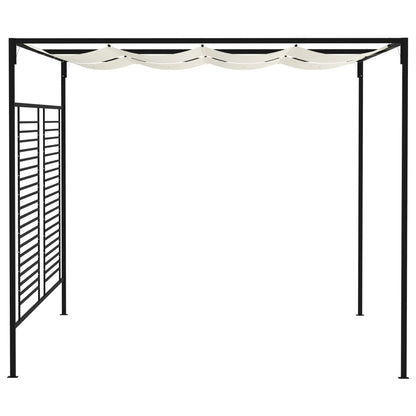 Prieel Met Uittrekbaar Dak 180 G/M² 3X4X2,3 M Kleurig Crème