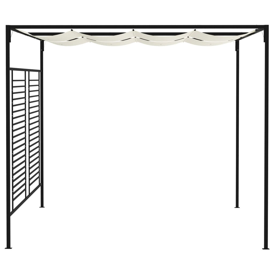 Prieel Met Uittrekbaar Dak 180 G/M² 3X4X2,3 M Kleurig Crème