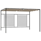 Pergola with retractable roof 180 g/m² 3x4x2.3 m taupe