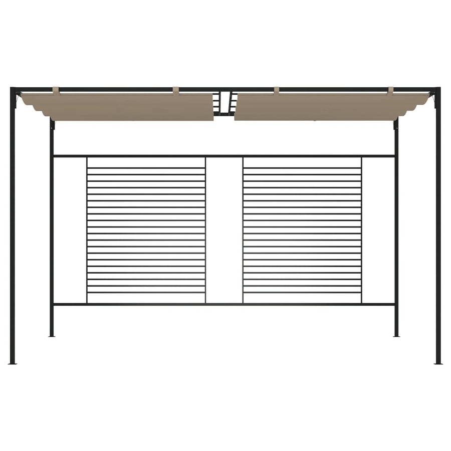 Prieel Met Uittrekbaar Dak 180 G/M² 3X4X2,3 M Taupe