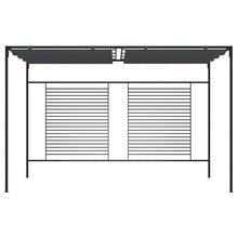 Prieel Met Uittrekbaar Dak 180 G/M² 4X3X2,3 M Kleurig Antraciet