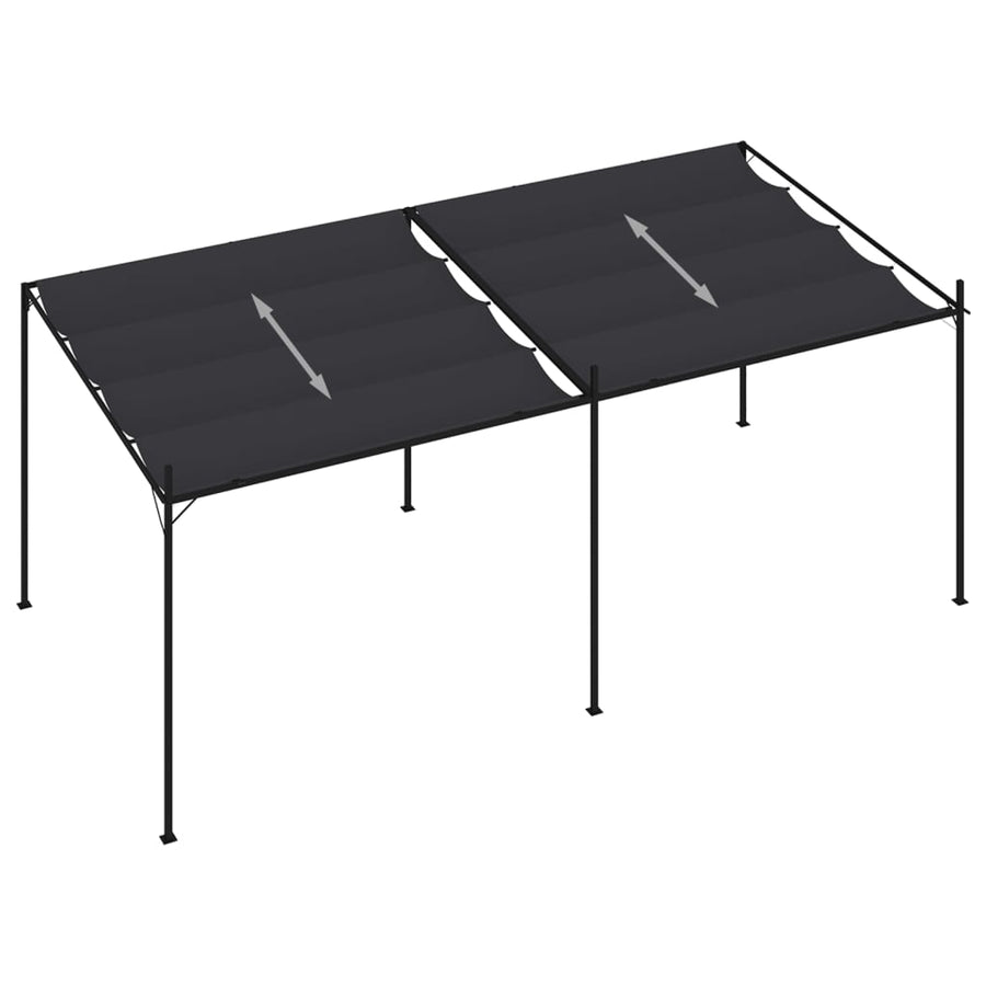 Prieel Met Uittrekbaar Dak Kleurig 600 x 300 x 233 cm