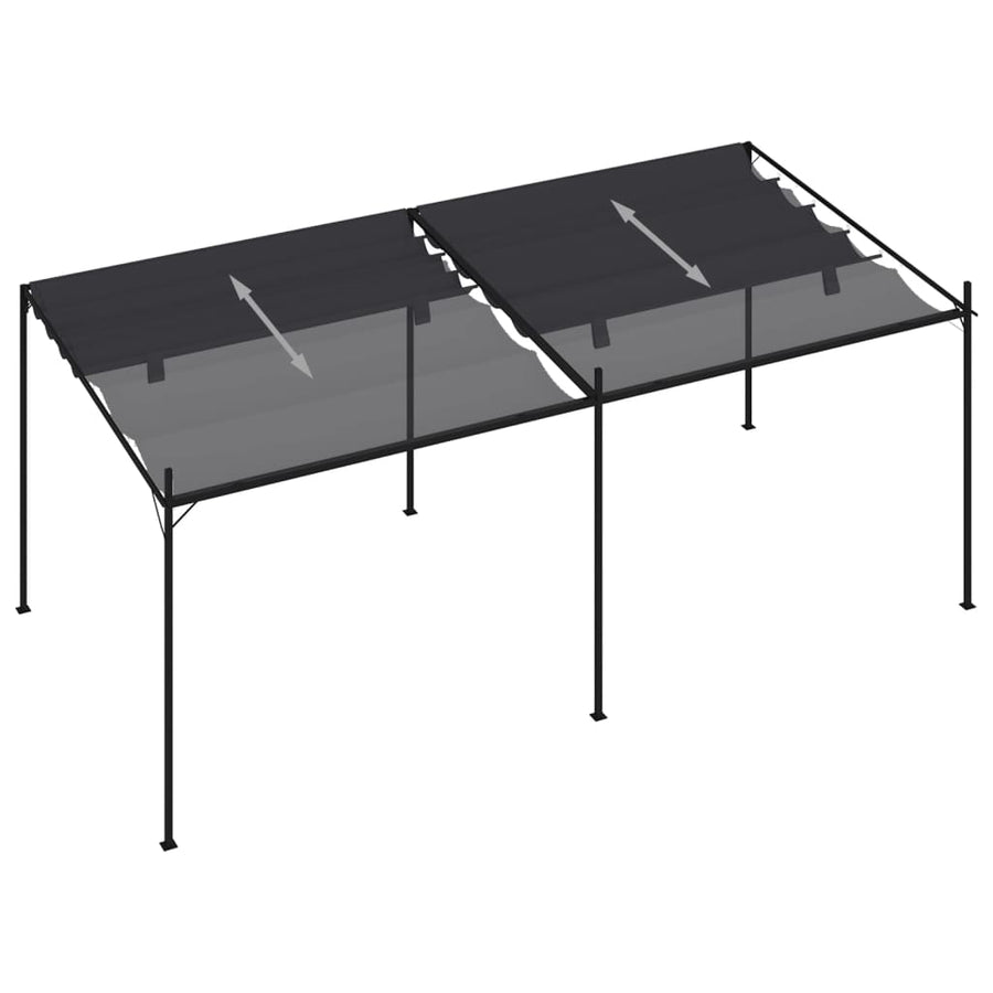 Prieel Met Uittrekbaar Dak Kleurig 600 x 300 x 233 cm