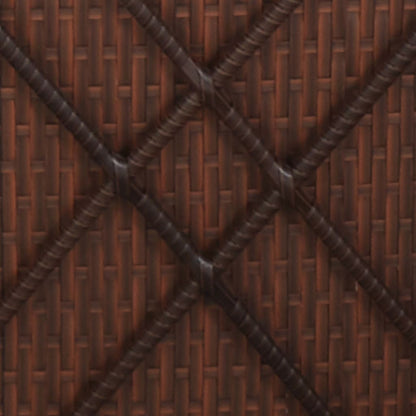 3-Delige Ligbeddenset Met Theetafel Poly Rattan Bruin