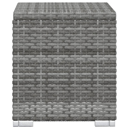 3-Delige Ligbeddenset Met Theetafel Poly Rattan Grijs