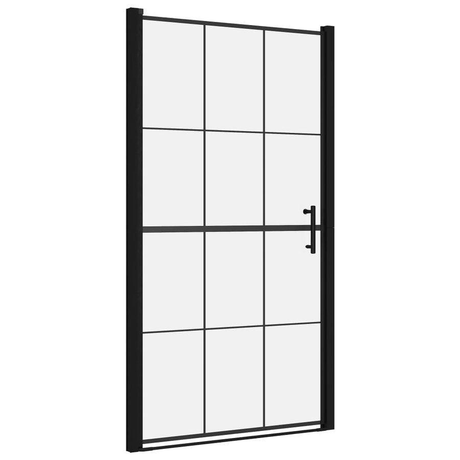 Douchedeur 100x178 cm gehard glas zwart 100 x 178 cm