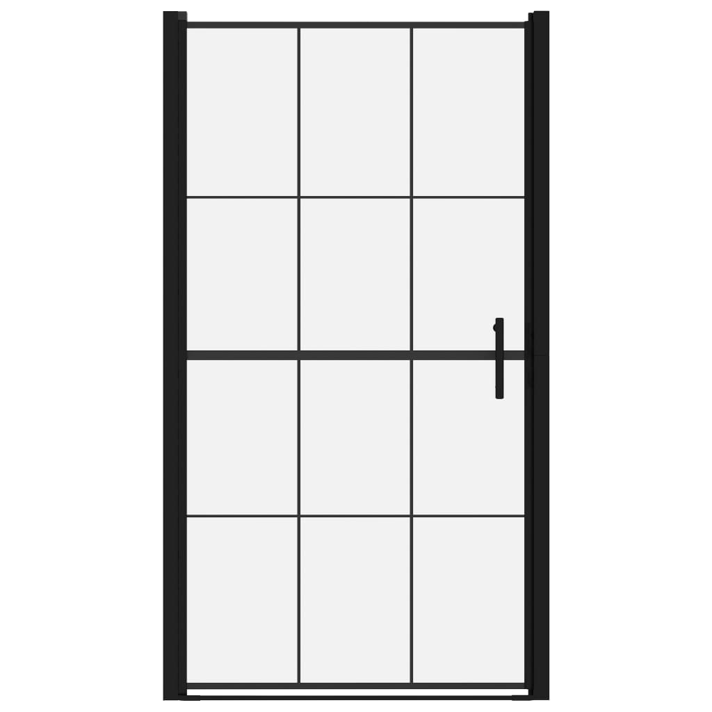 Douchedeur 100x178 cm gehard glas zwart 100 x 178 cm