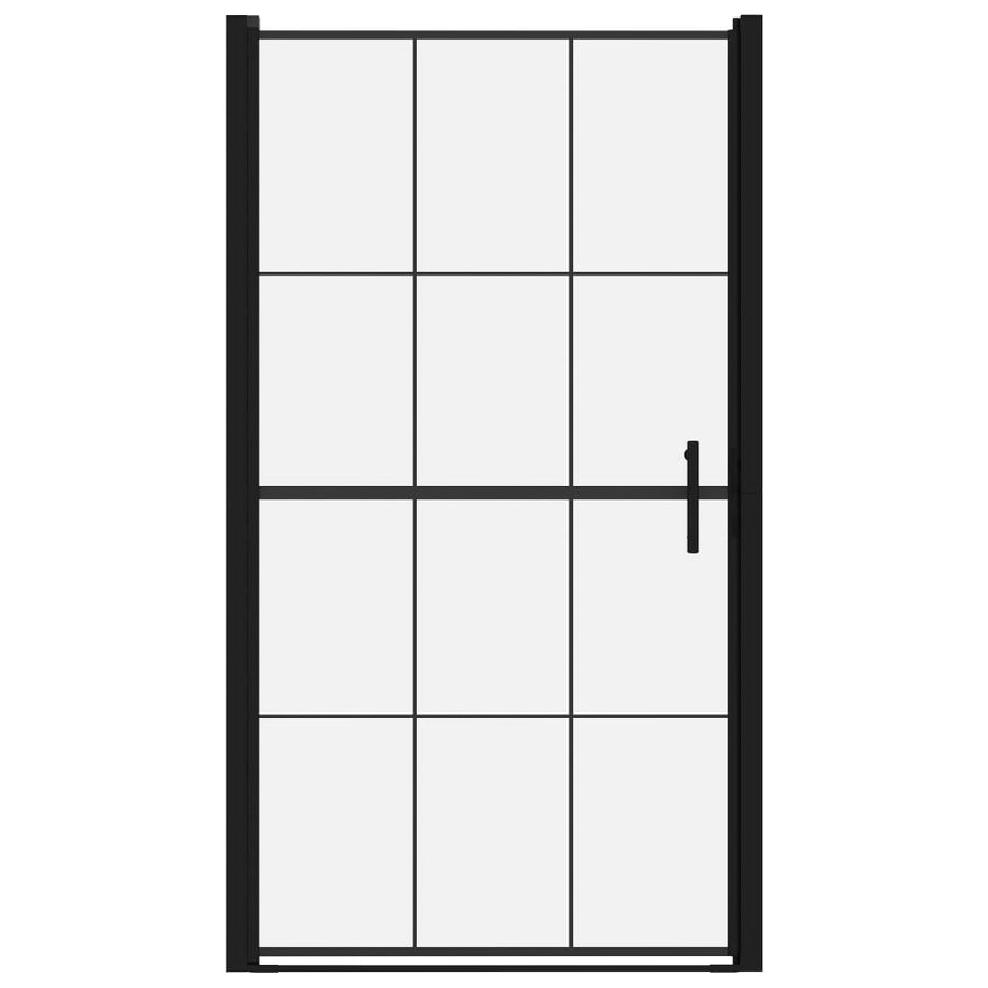 Douchedeur 100x178 cm gehard glas zwart 100 x 178 cm