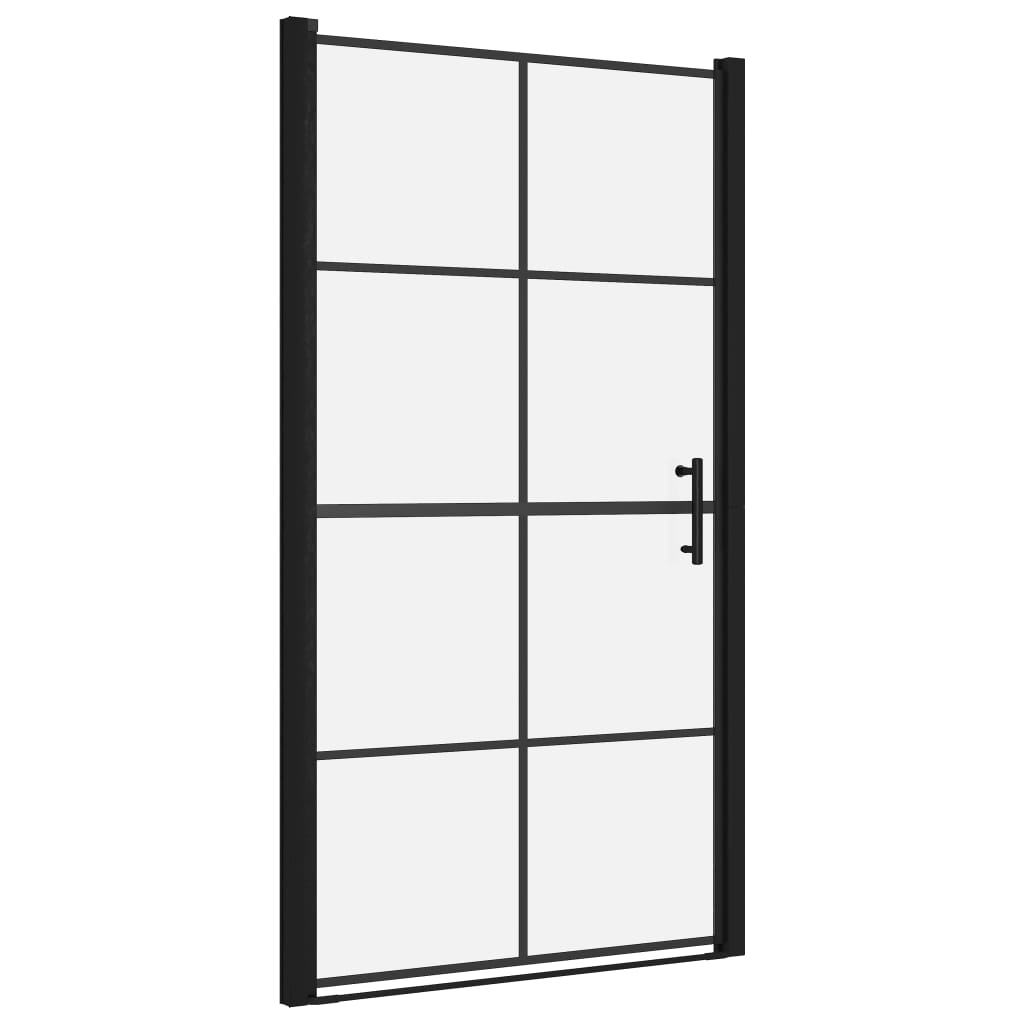 Douchedeur 100x178 cm gehard glas zwart 100 x 178 cm