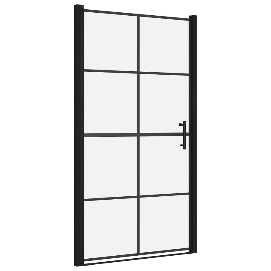 Douchedeur 100x178 cm gehard glas zwart 100 x 178 cm