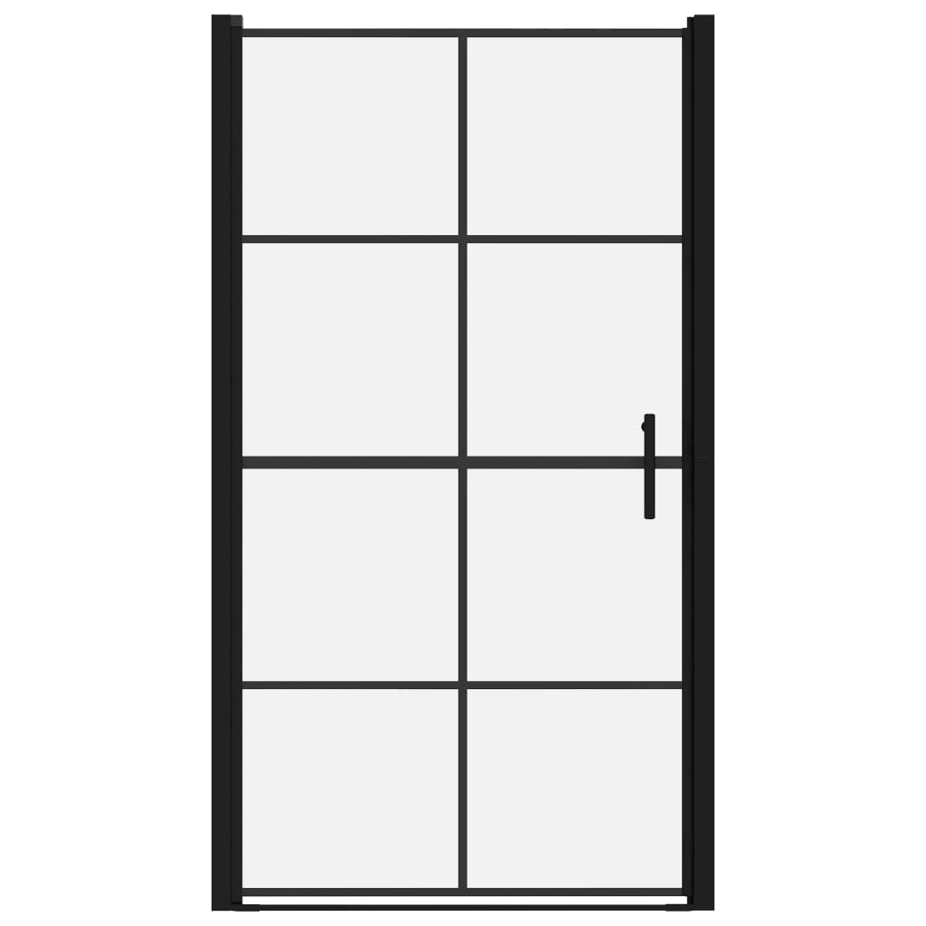 Douchedeur 100x178 cm gehard glas zwart 100 x 178 cm