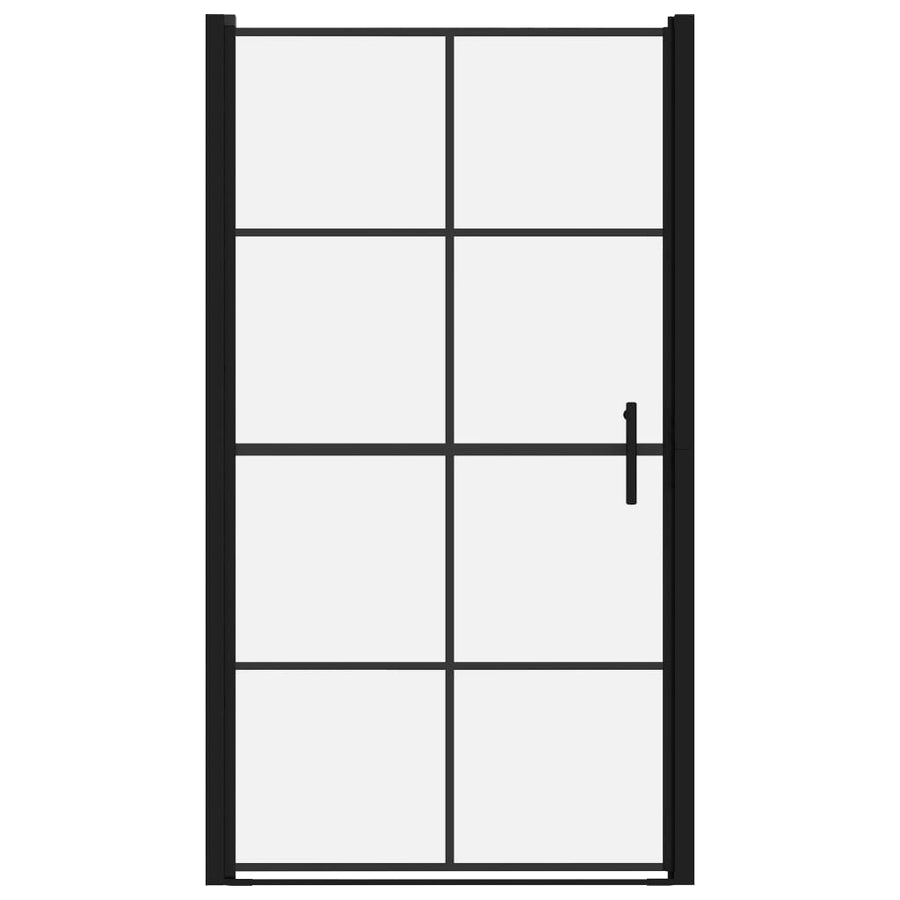 Douchedeur 100x178 cm gehard glas zwart 100 x 178 cm