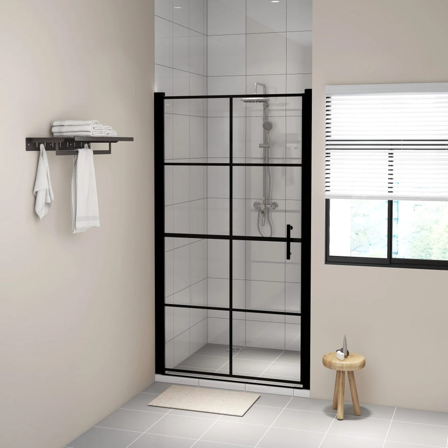 Douchedeuren 81X195 Cm Gehard Glas Zwart