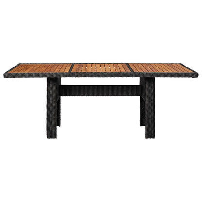 9-delige Tuinset poly rattan zwart