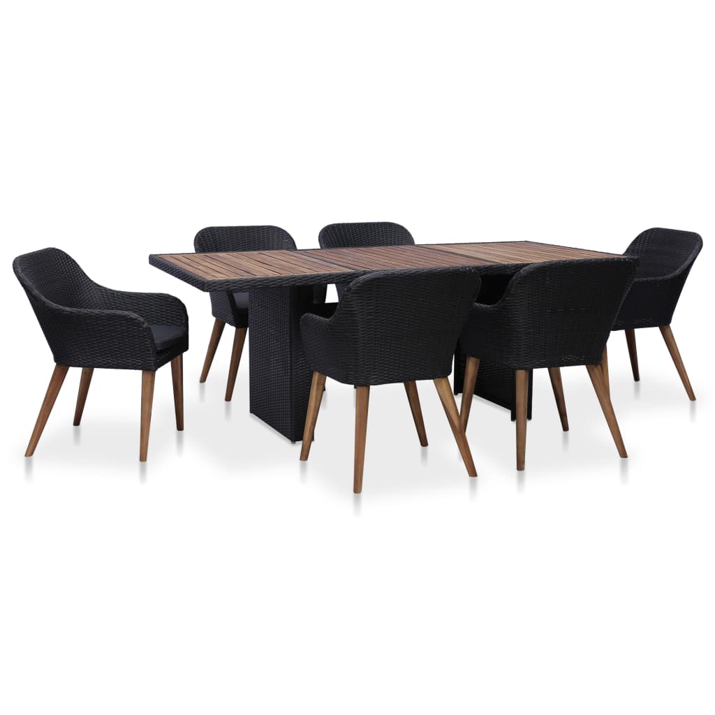 7-Delige Tuinset Met Kussens Poly Rattan 6