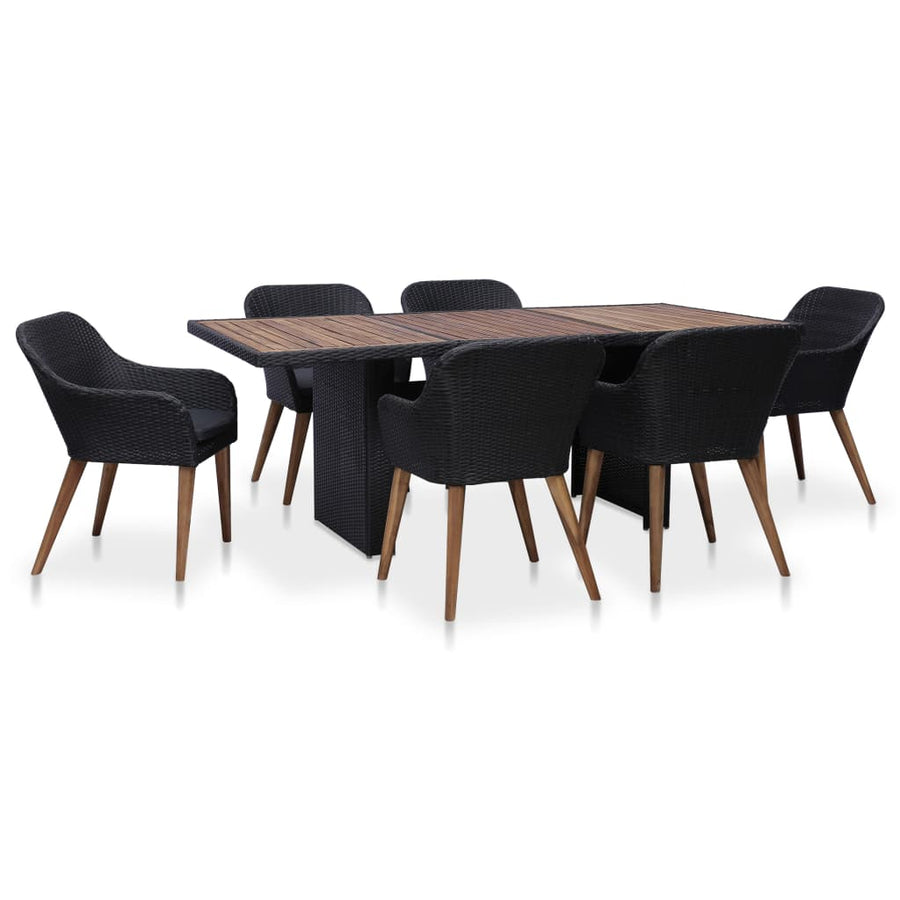 7-Delige Tuinset Met Kussens Poly Rattan 6