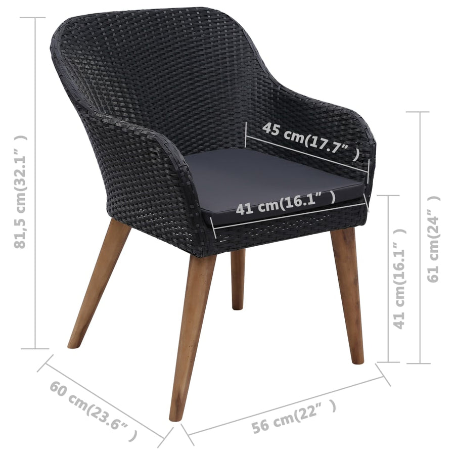 7-Delige Tuinset Met Kussens Poly Rattan 6