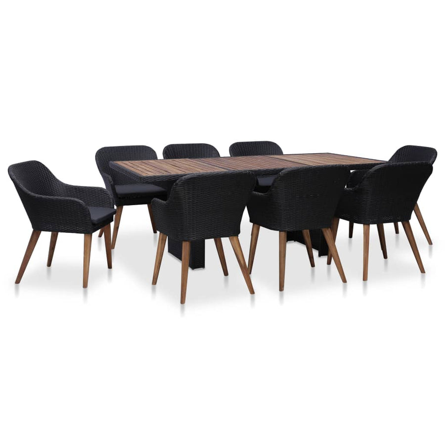 9-Delige Tuinset Met Kussens Poly Rattan 8