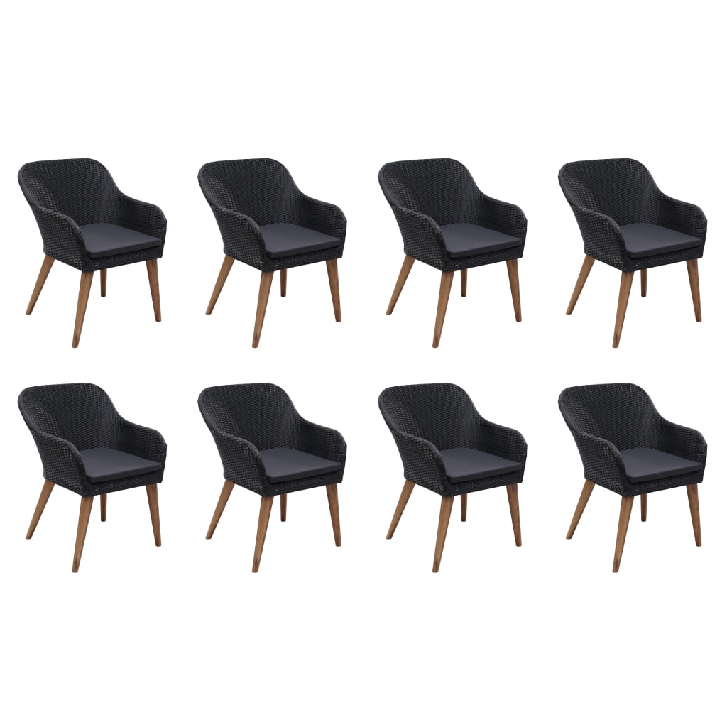 9-Delige Tuinset Met Kussens Poly Rattan 8