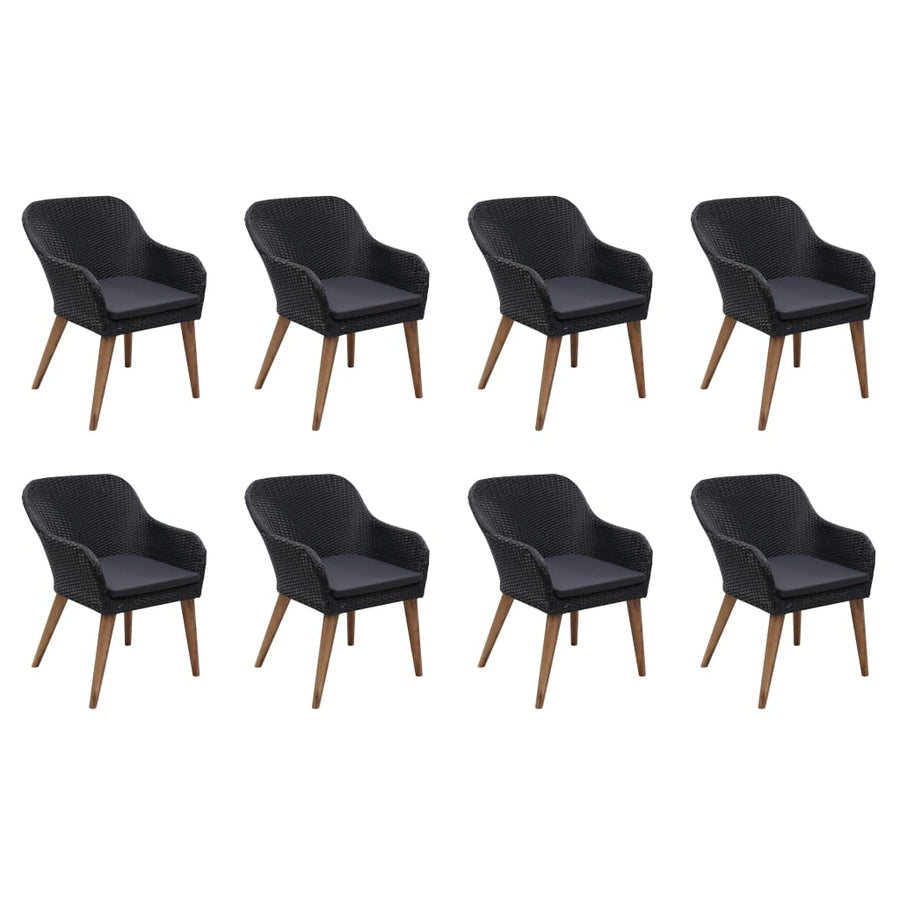 9-Delige Tuinset Met Kussens Poly Rattan 8