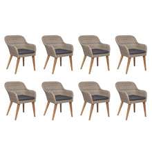 9-Delige Tuinset Met Kussens Poly Rattan Zwart Bruin