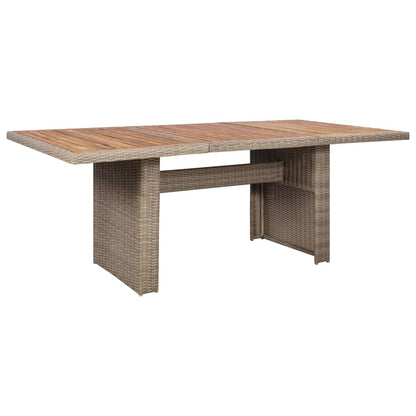 9-Delige Tuinset Met Kussens Poly Rattan Zwart Bruin