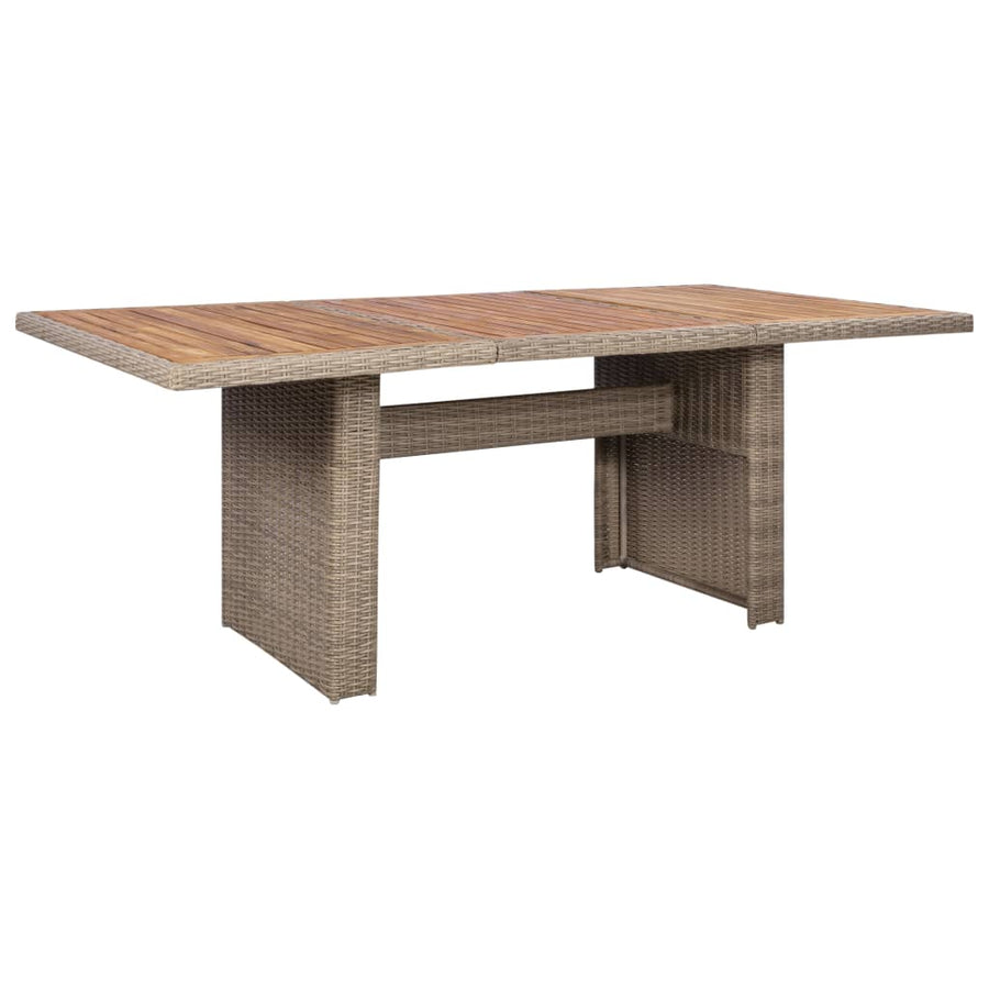 9-Delige Tuinset Met Kussens Poly Rattan Zwart Bruin