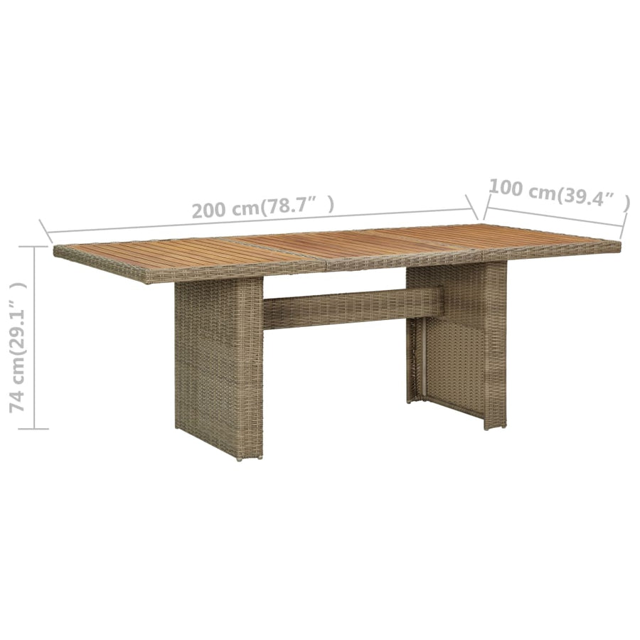 9-Delige Tuinset Met Kussens Poly Rattan Zwart Bruin