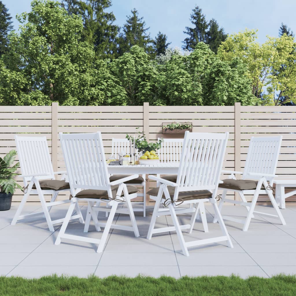 Stoelkussens 6 St 40X40X7 Cm Oxford Stof Taupe