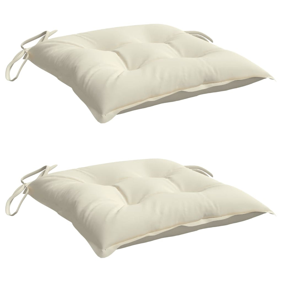 Stoelkussens Oxford Stof Wit Crème 2