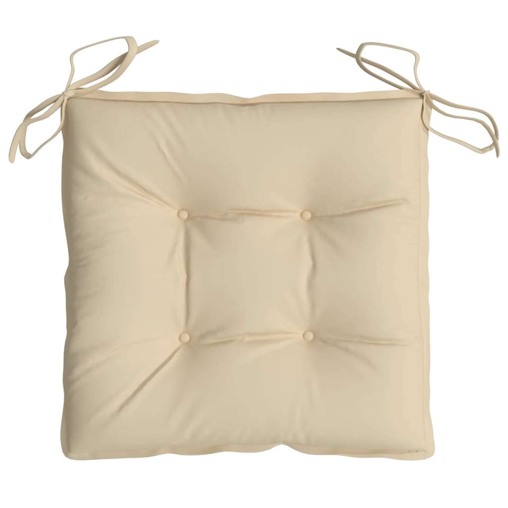Stoelkussens 4 St 50X50X7 Cm Stof Beige Beige 50 x 50 x 7 cm