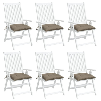 Stoelkussens 6 St 50X50X7 Cm Stof Taupe Taupe 50 x 50 x 7 cm
