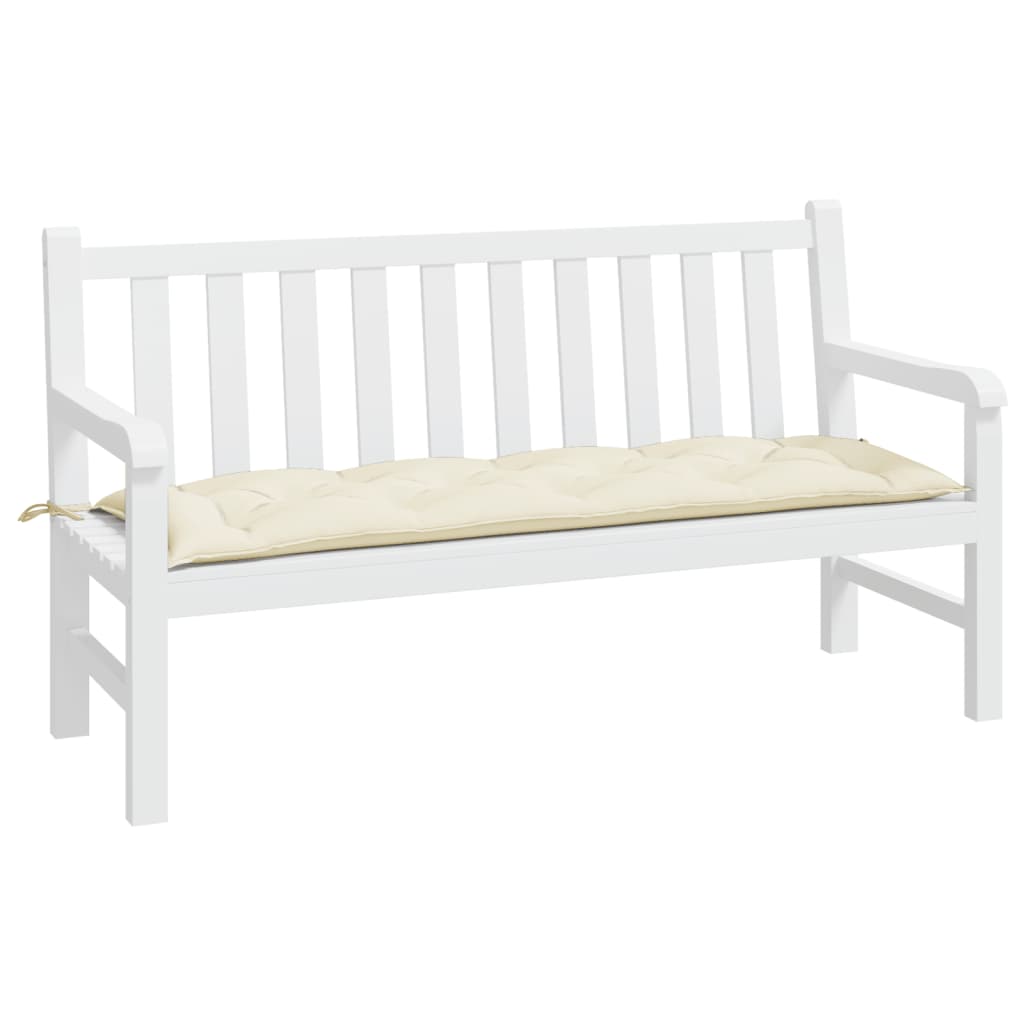 Tuinbankkussen Oxford Stof 150 x 50 x 7 cm Crèmewit
