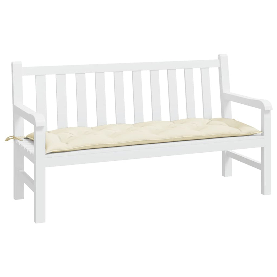 Tuinbankkussen Oxford Stof 150 x 50 x 7 cm Crèmewit