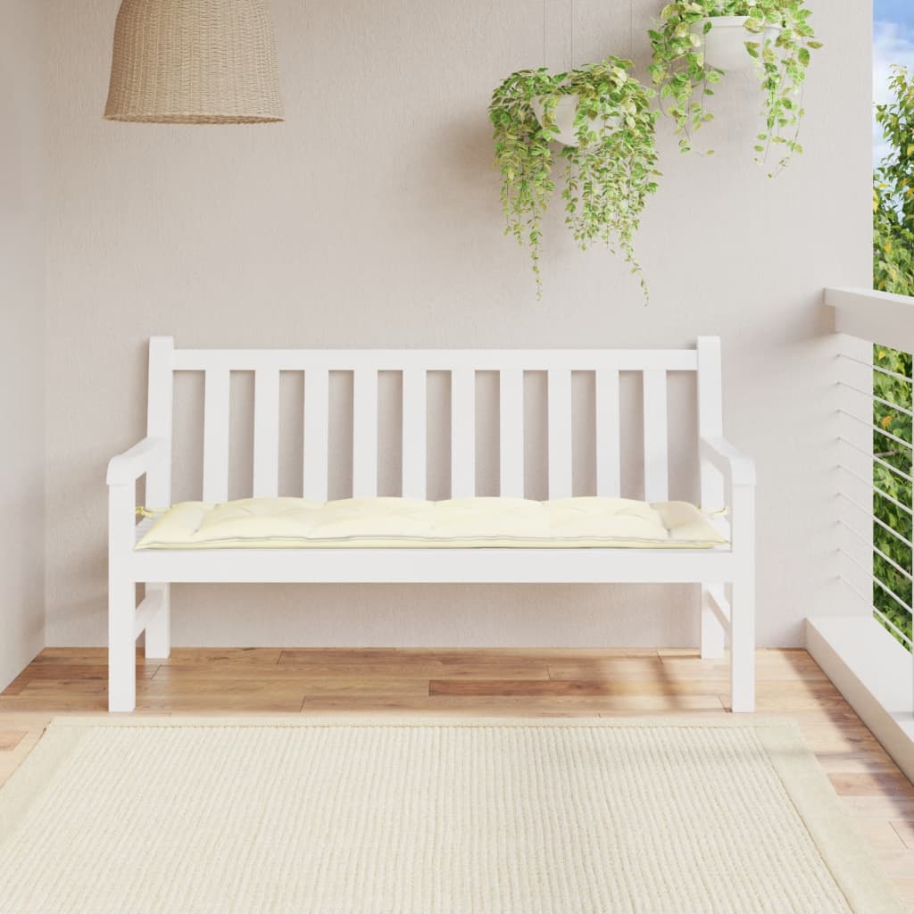 Tuinbankkussen Oxford Stof 150 x 50 x 7 cm Crèmewit
