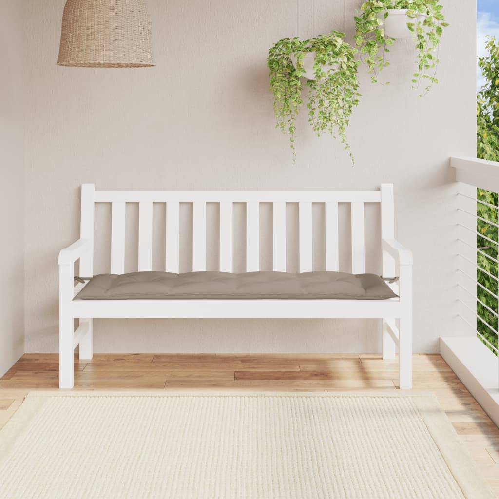 Tuinbankkussen 150x50x7 cm oxford stof taupe